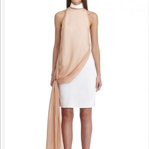 Aqaq Sheer Maxi Dress - White / Nude